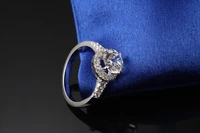Gorgeous High Quality Solid White Gold 2CT Guarantee NSCD Excellent Diamond Ring for Women Wedding Classic Jewelry