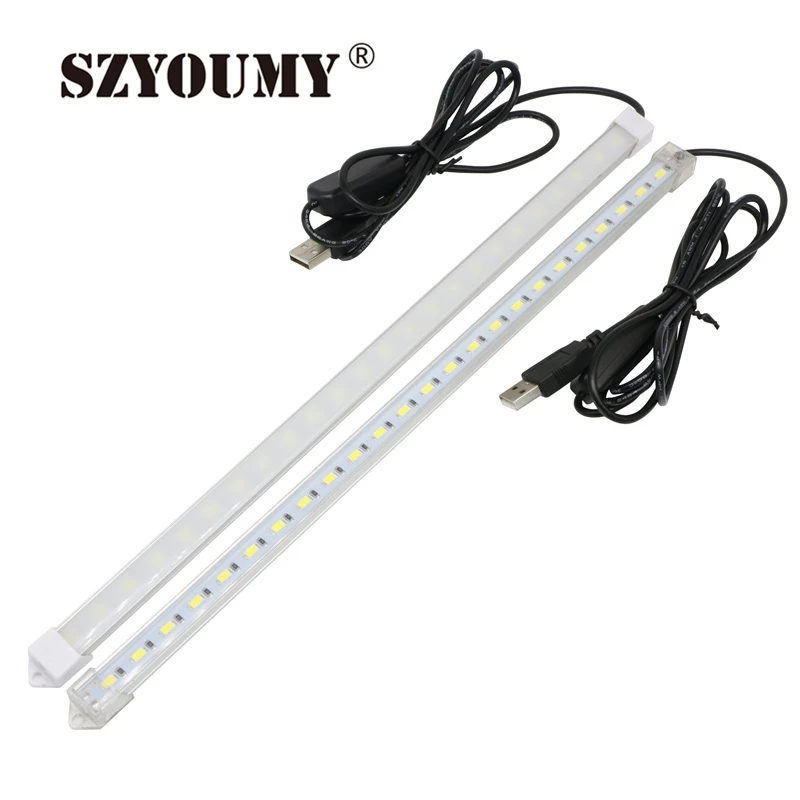 SZYOUMY 5 шт. SMD 5630 USB Жесткая светодиодная полоса освещения в 24 светодиода 35 см