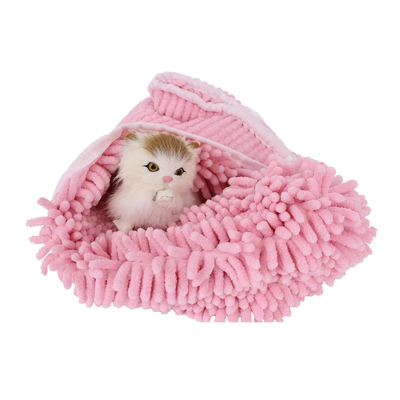 Multipurpose Quick Drying Pet Bath Towel Creative Water Absorption Chenille Microfiber Puppy Dog Hair Products |