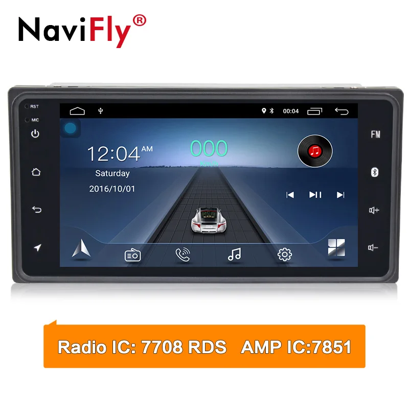 car dvd Navifly Android 8,1 автомобильный gps-навигация, dvd-плеер мультимедиа для Toyota Camry Viso Vitz Corolla RAV4 Proda Универсальный BT wifi RDS - Цвет: car dvd