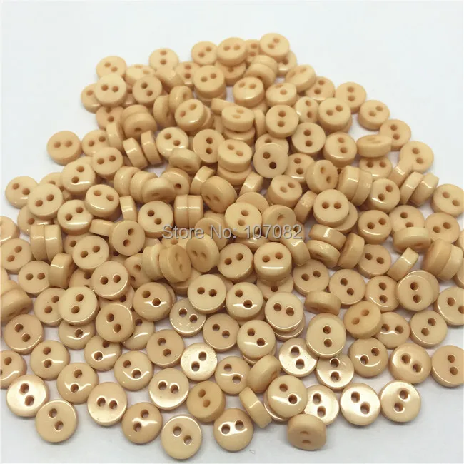 

1000pcs/lot Natural Beige 6mm Mini Tiny Buttons Resin Round Sewing Accessories Button Fit Scrapbooking Cardmaking