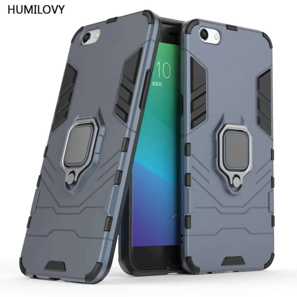 For OPPO R11 Plus Case for Cover Car Magnetic Bracket Finger Ring TPU+PC Stand Armor Fundas |