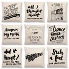 Черно-белый декоративный чехол для дивана, с буквами и надписью