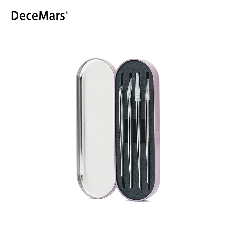 Портативный чехол для ресниц DeceMars синий розовый| |