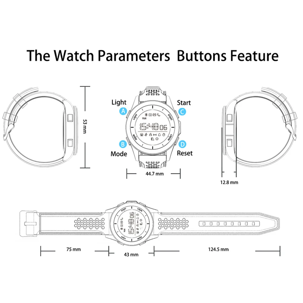 Смарт-часы Time Owner F3 IP68 Водонепроницаемые спортивные уличные часы фитнес-трекер