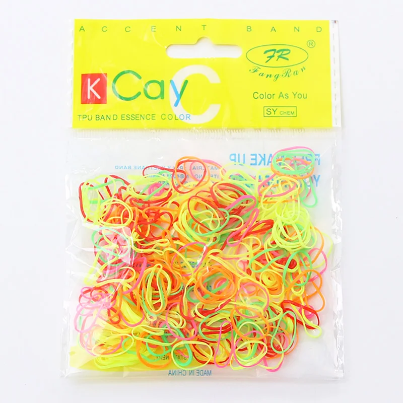 350 шт./пакет Новая мода 3 см эластичные резинки для волос Детские ТПУ Резиночки