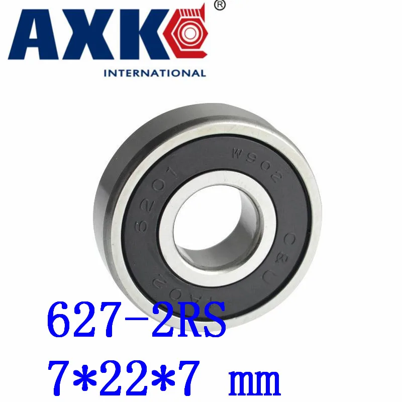 

Axk 50pcs Free Shipping Double Rubber Sealing Cover Deep Groove Ball Bearing 627-2rs 7*22*7 Mm