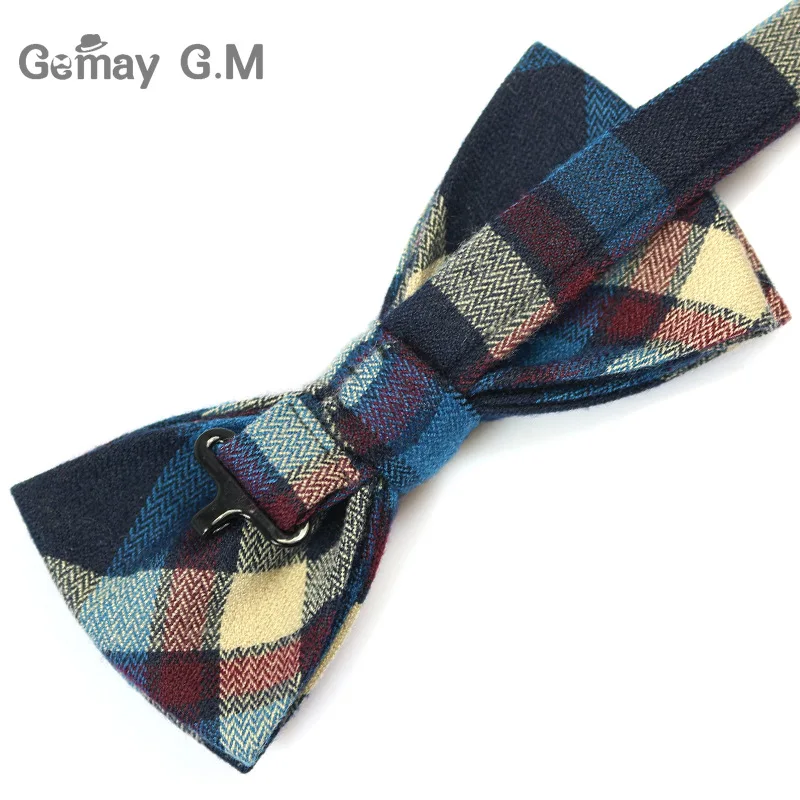Formal Commercial Bowtie for Men's Wedding Party Male Skinny Plaid Bow ties Gravatas Slim Cravat Accessories