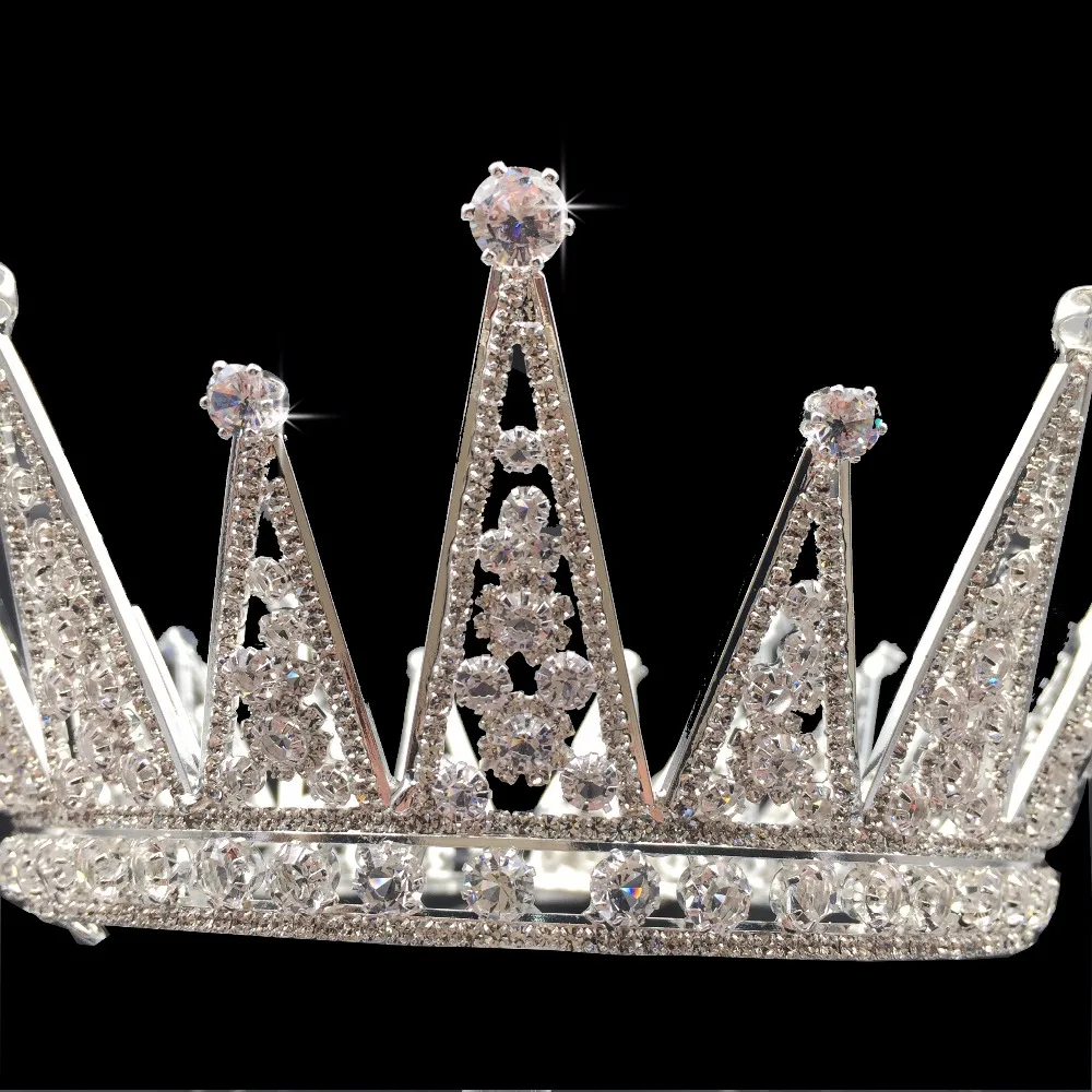 Hadiyana Elegent Crowns Large Size Zirconia Crystal Wave Wedding Bridal Tiaras Crown for Women Hair Accessories Box Pack BC3101 | Украшения