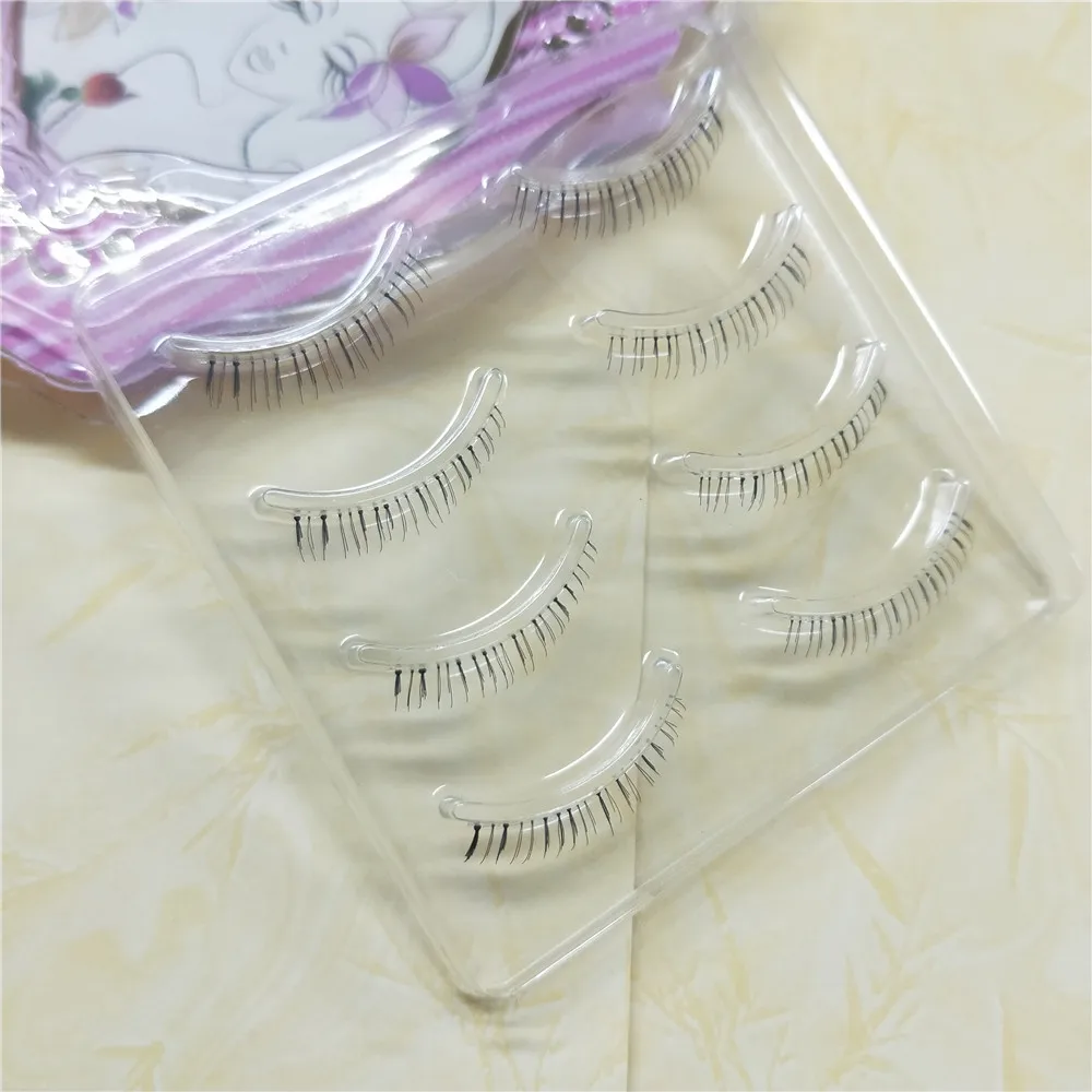 

4pcs/pack Down Eyelashes Top Quality Natural Black long thick false eyelashes fake eye lashes free shipping