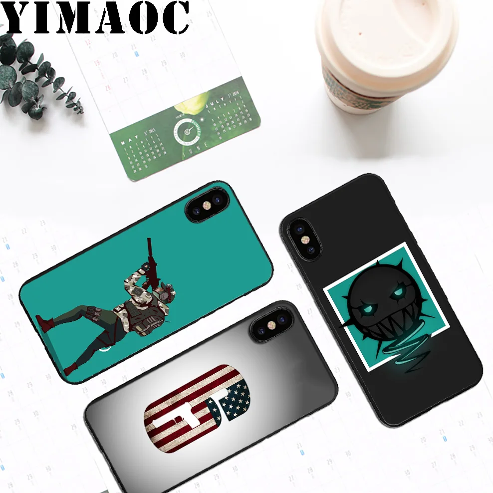 YIMAOC A48 Rainbow 6 Siege Soft Silicone Case for iPhone 11 Pro Xr Xs Max X or 10 8 7 6S Plus 5 5S SE |