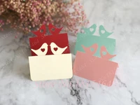 50pcs wedding place cards love birds party table name activity cards invitation card banquet party decoration supplies