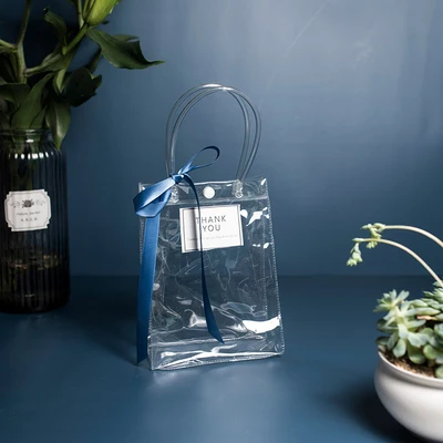 S Bags Новые пластиковые подарочные пакеты подарочные упаковочные сумки с ручками ПВХ Ясный Прозрачный сумка для подарка ювелирные изделия сумки декор - Цвет: S Bags