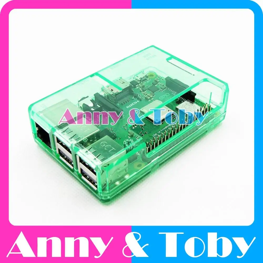 Модель B38: RaspberryPI 3Model B + plus зеленый чехол Корпус Корпуса корпус из АБС пластика для