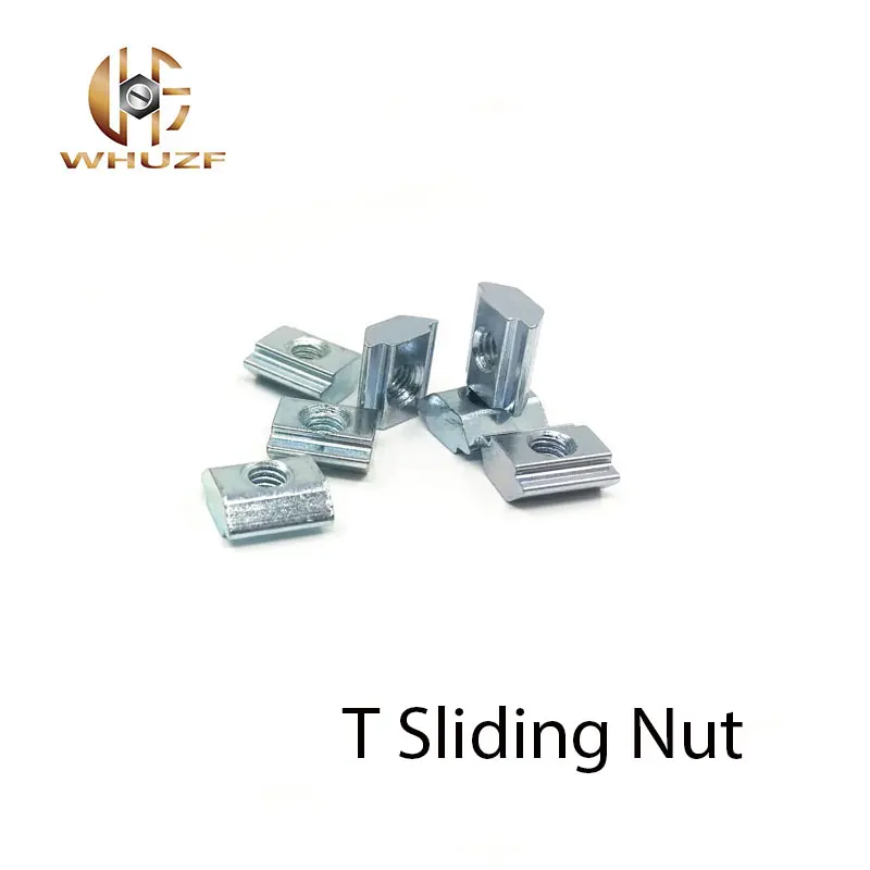 

50pcs 20-M3 T Sliding Hammer Nut block Square nuts M5 M4 Nut 2020 Aluminum Profile slot 6 Zinc Coated Plate Aluminum Accessories