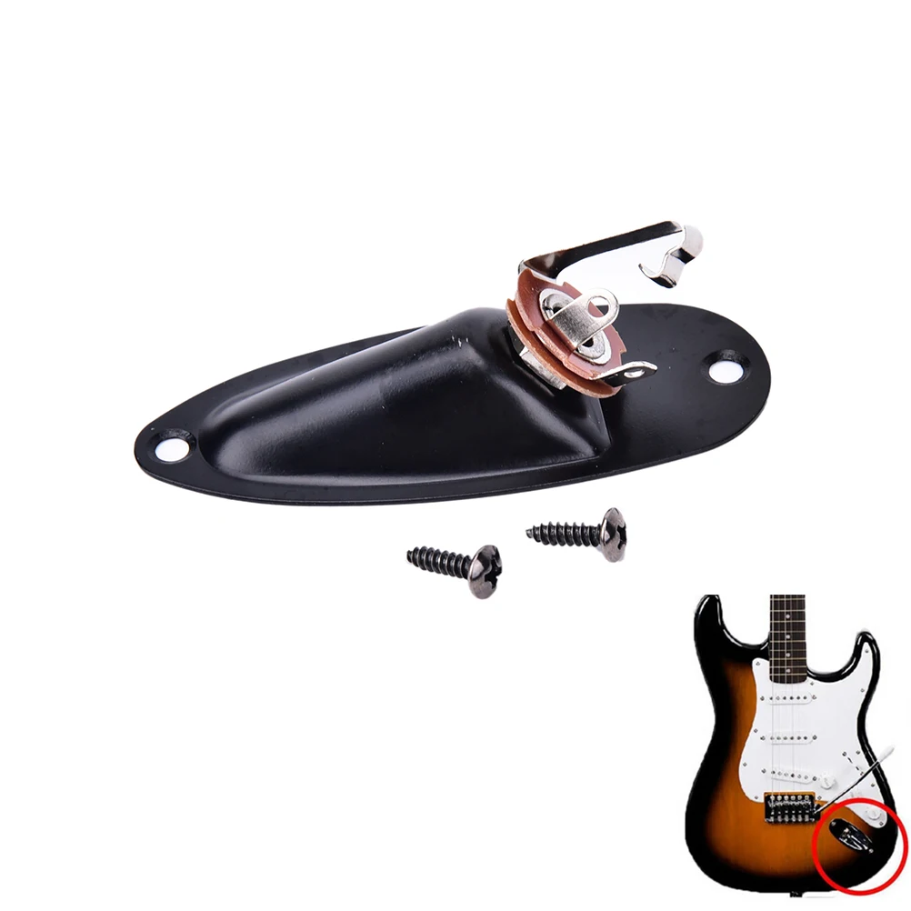 

Новая Черная лодочная Входная Выходная пластина с винтами для гитары Strat 1 комплект
