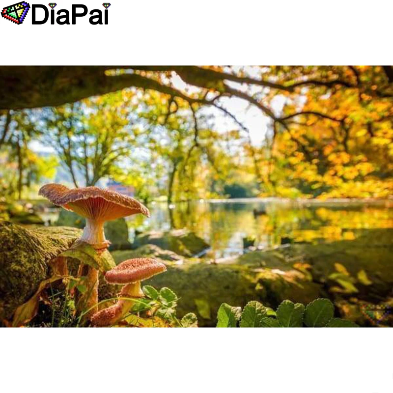 

DIAPAI Diamond Painting 5D DIY 100% Full Square/Round Drill "Mushroom tree" Diamond Embroidery Cross Stitch 3D Decor A24284