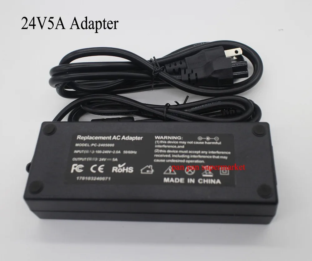 24v 5a 120w Светодиодный светильник трансформатор ac100-240v к dc24v адаптер питания для