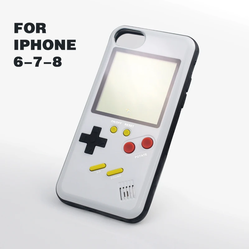 For ios 6-7-8 Данные лягушка тетрис игровые консоли для iPhone чехол Мини Портативная игра для iPhone 6/6s Ретро Чехол для игровой приставки для iPhone 7 8P X/XS - Цвет: For ios 6-7-8