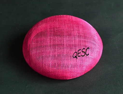 Ярко розовая основа для вуалетки sinamay длиной 14 см.|fascinator black|base microscopefascinator base |