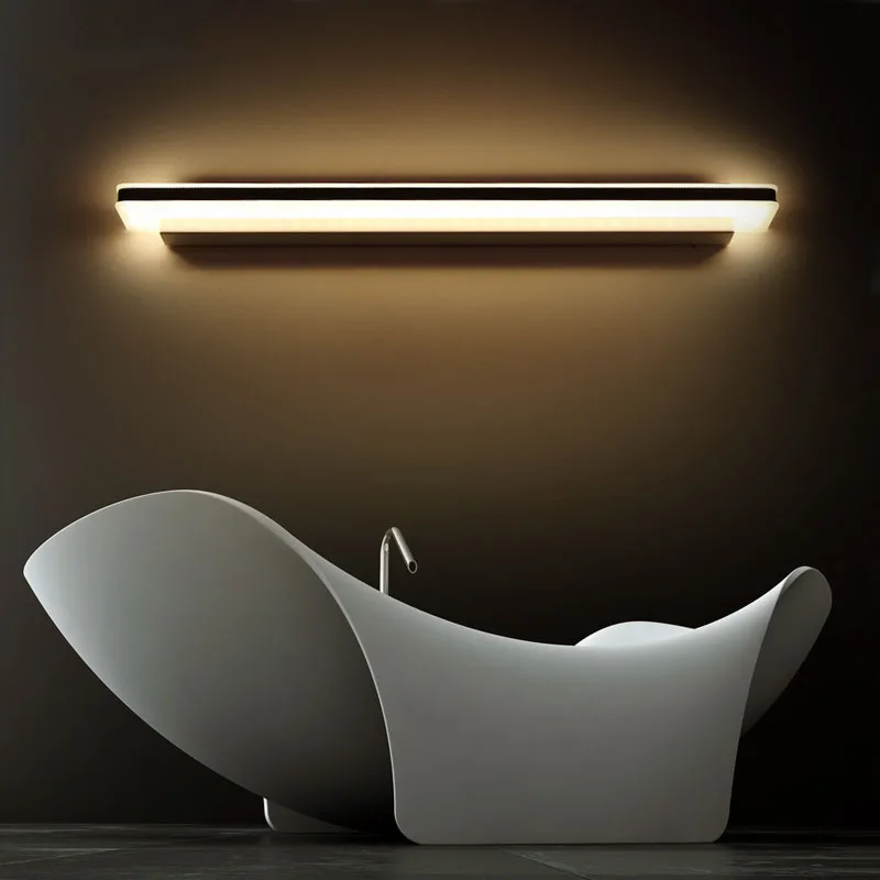 High Brightness Longer LED Mirror Light 0.4M~1.5M AC90-260V Modern Brief Cosmetic Crystal Wall lamp Bathroom Lighting Waterproof | Лампы и