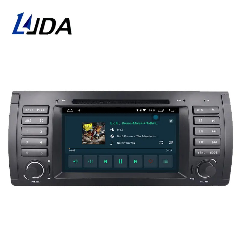 Автомобильный радиоприемник LJDA 1 Din Android 10 для BMW E39 X5 M5 E53 мультимедийный плеер