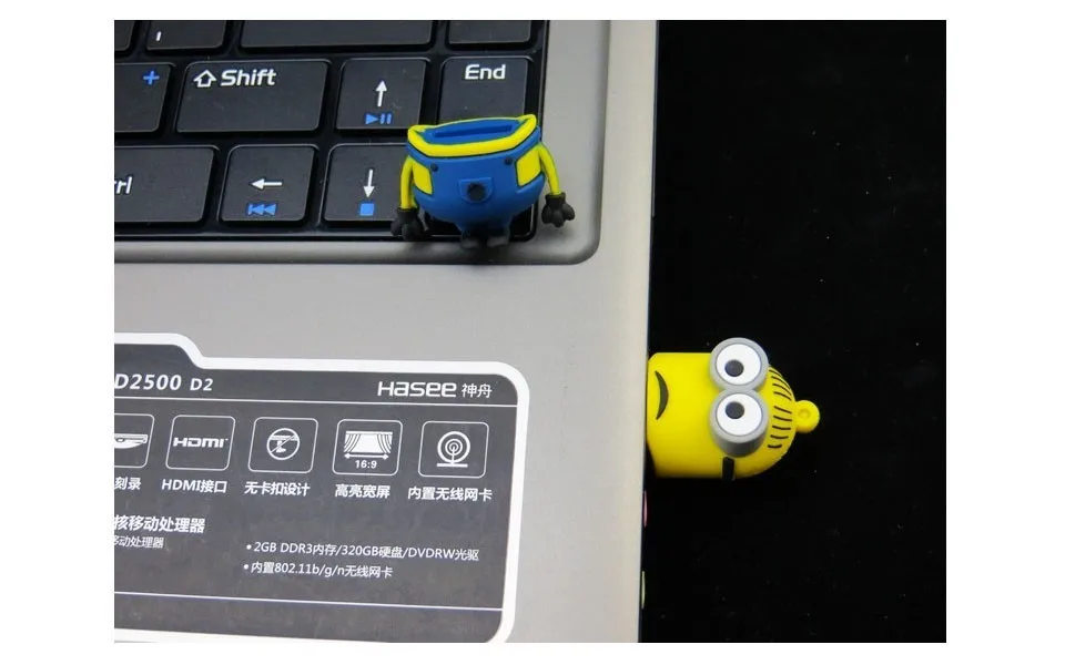 Мультяшные милые диски Миньоны USB Флешка карта памяти устройство для хранения