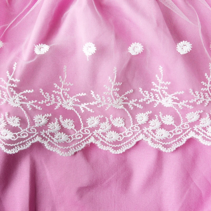 lovable Infant Newborn Baby Girls Pink Lace Off Shoulder Polka Dot Flared Sleeves Rompers Jumpsuit Outfits 0-24M | Мать и ребенок