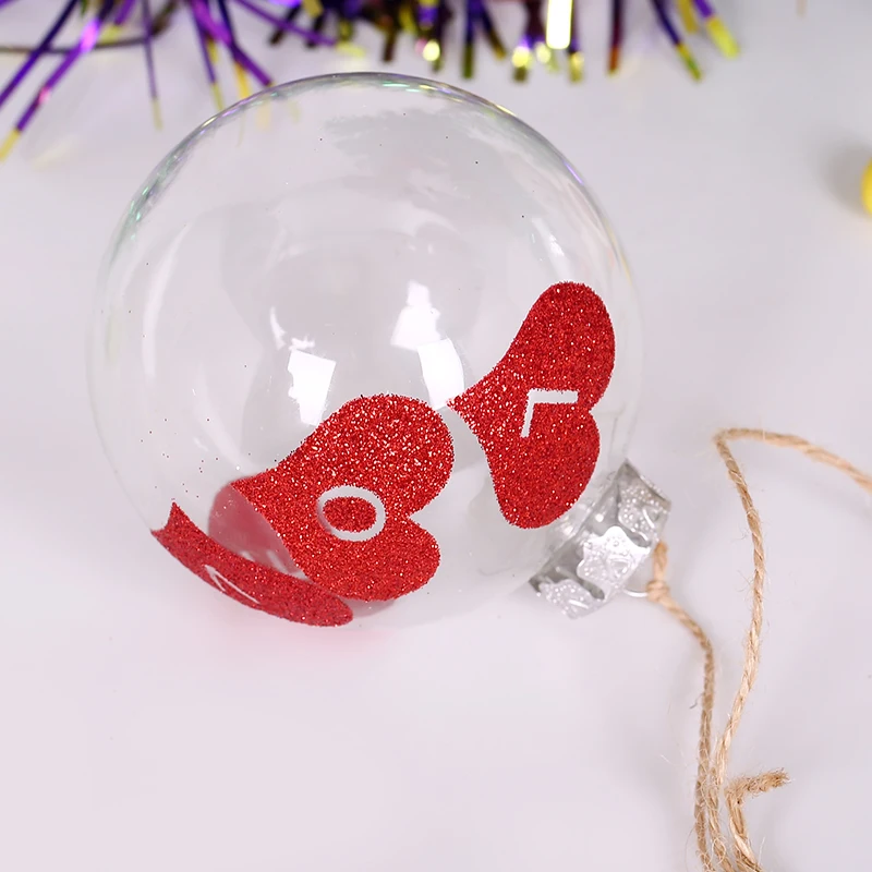 2017 Рождественский стеклянный шар ясно шарами украшения Рождественская елка