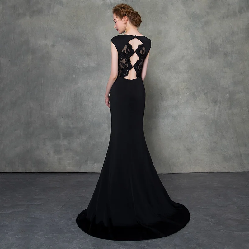 Vestido Formatura черная Русалка выпускное платье es квадратный воротник vestido de festa