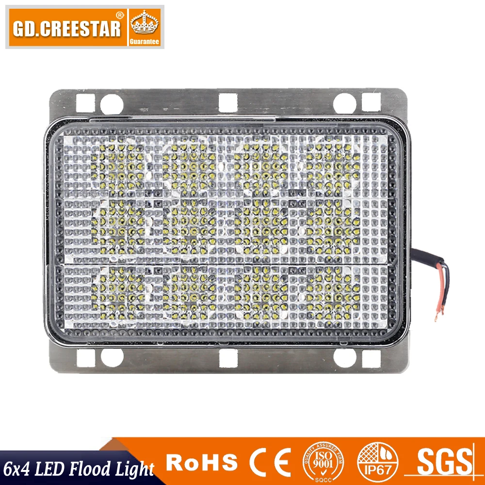 GDCREESTAR 60 Вт светодиодный рабочий светильник 6x4 фары для трактора s 12V 24V IP68 подходит