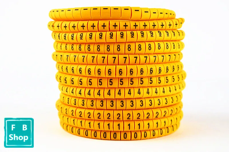 EC 0 1 2 3 600 шт (Each50pcs) желтый Кабельные Маркеры Письмо 6sq. Мм от до 9 + X диаметр провода