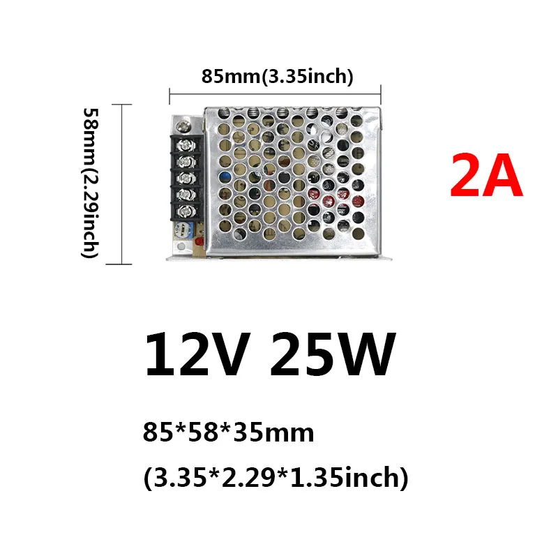 2A 25W 12V DC12V светодиодный Driver12W/15 Вт/24 Вт/25 Вт/36 Вт/60 Вт/80 Вт/100 Вт/120 Вт светодиодный s Питание постоянный ток Напряжение Управление светильник переменного тока трансформаторы - Цвет: 2A 25W 12V