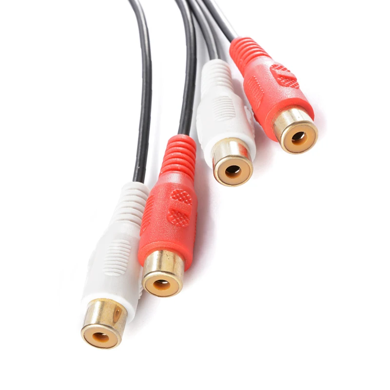 Biurlink 2 шт. 6PIN Mini ISO 4RCA Aux аудио вход адаптер кабель для Fiat голубой Точный грандинг VDO