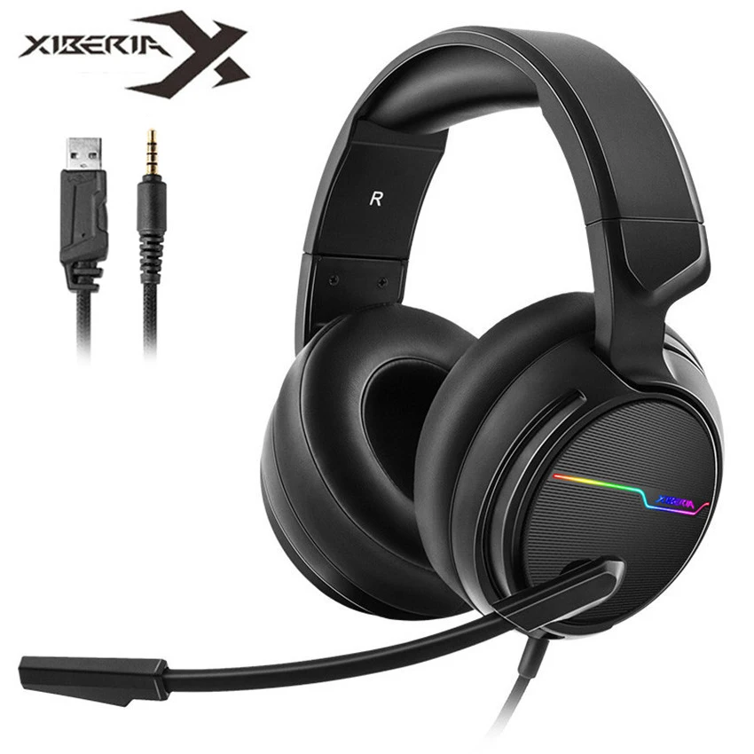Xiberia V20 игровая гарнитура для PS4 новинка xbox One ноутбук с USB + 3 5 мм 7 1 Стерео Игровые