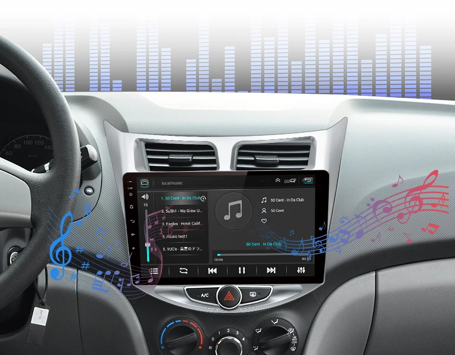 Junsun 2G+ 32G Android 8,1 для hyundai Solaris Verna Accent i25 Авто 2din Автомагнитола стерео плеер Bluetooth gps навигация без dvd
