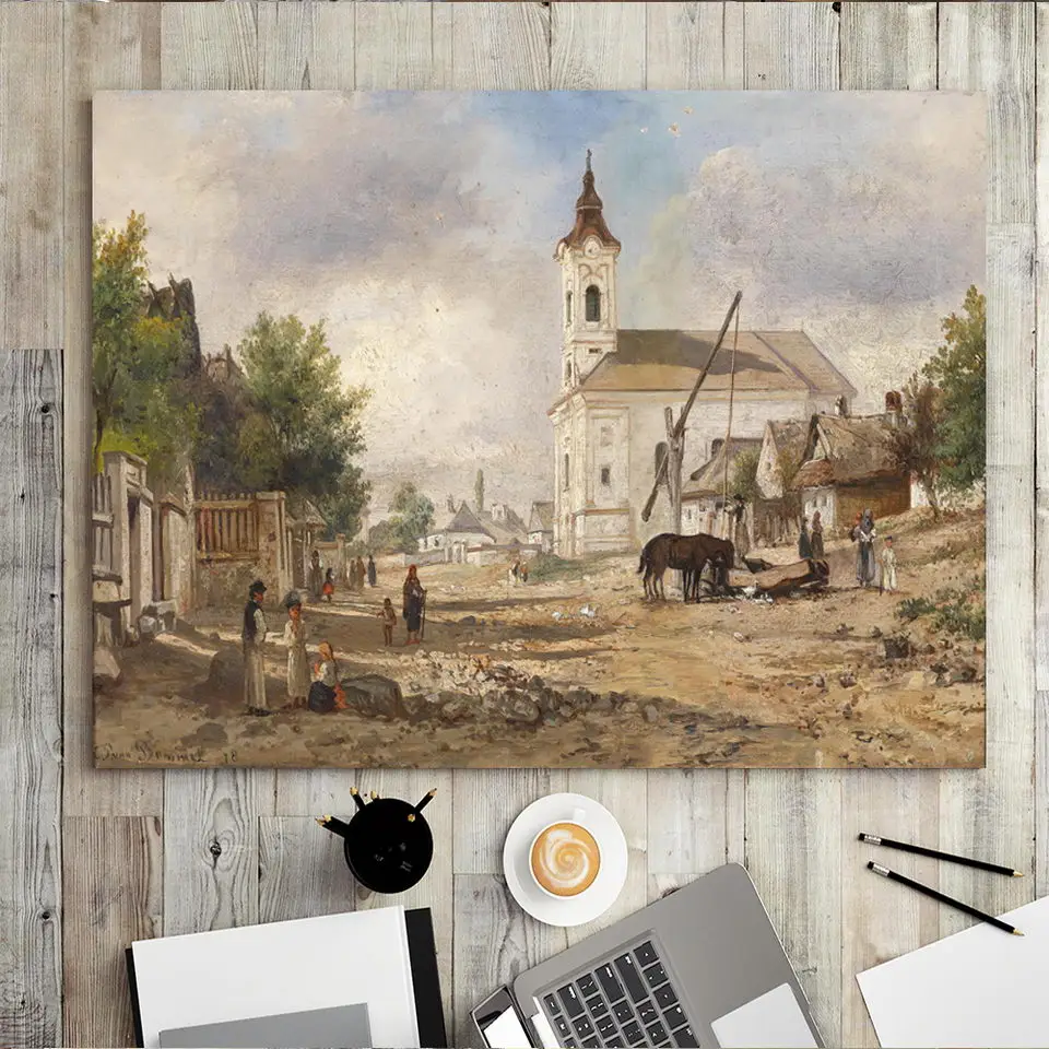 Vinsonloud Home Decoration Print Canvas Picture Wall Art Painting Oil Unframed Drawings Classical European humanistic rural life | Дом и сад