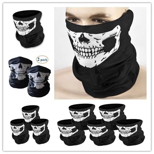 Bicycle Ski Skull Half Face Mask Ghost Scarf Multi Use Neck Warmer COD#3 | Спорт и развлечения