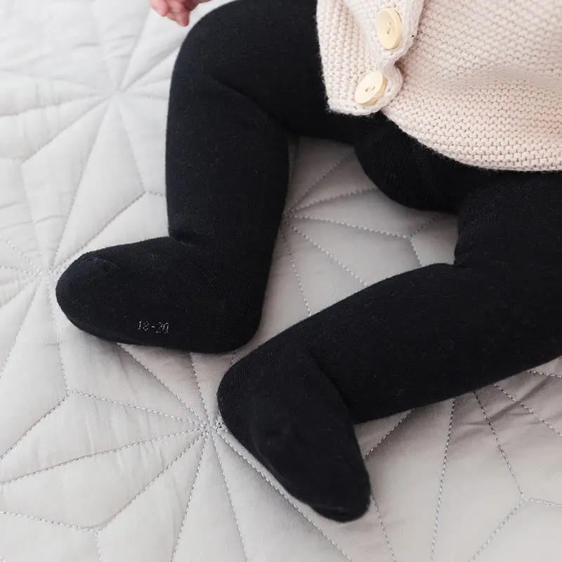 Махровые плотные детские колготки с высокой талией для девочек до щиколотки