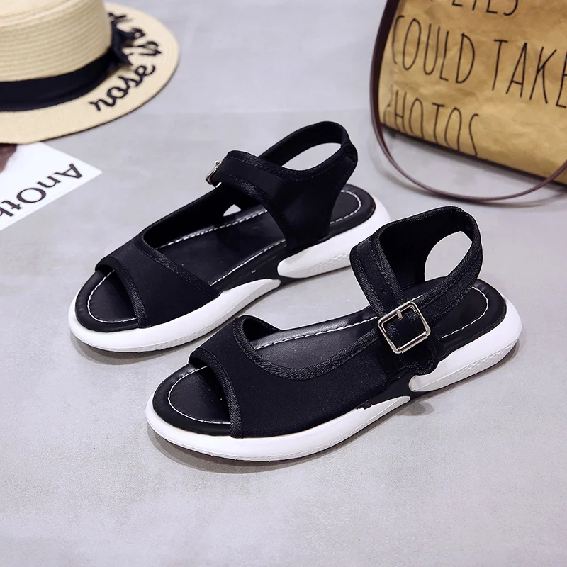 TESSFFEL 2019 Summer Casual Sandals Female buckle soft bottom flat shoes comfortable fisherman fashion sandals women | Обувь