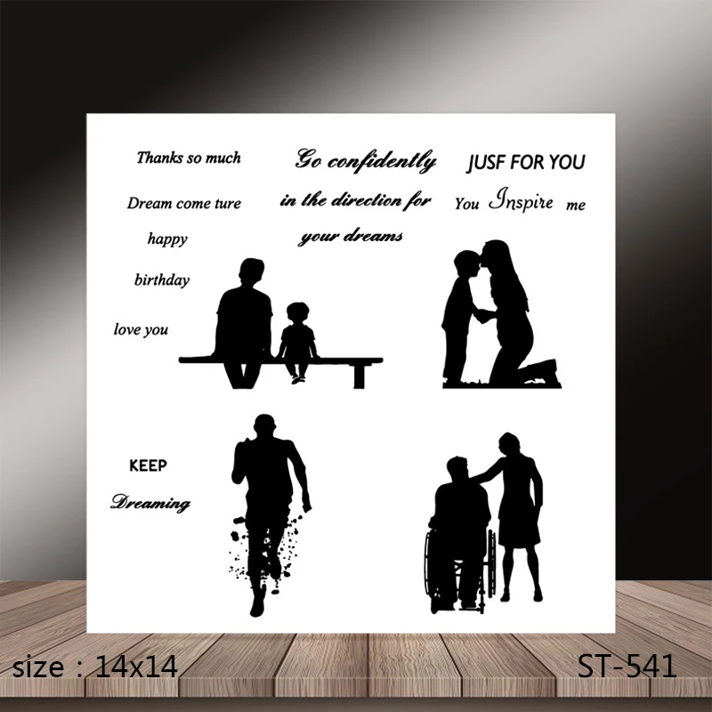 

AZSG Grow up Clear Stamps/Silicone Transparent Seals for DIY scrapbooking Card Making 14*14cm