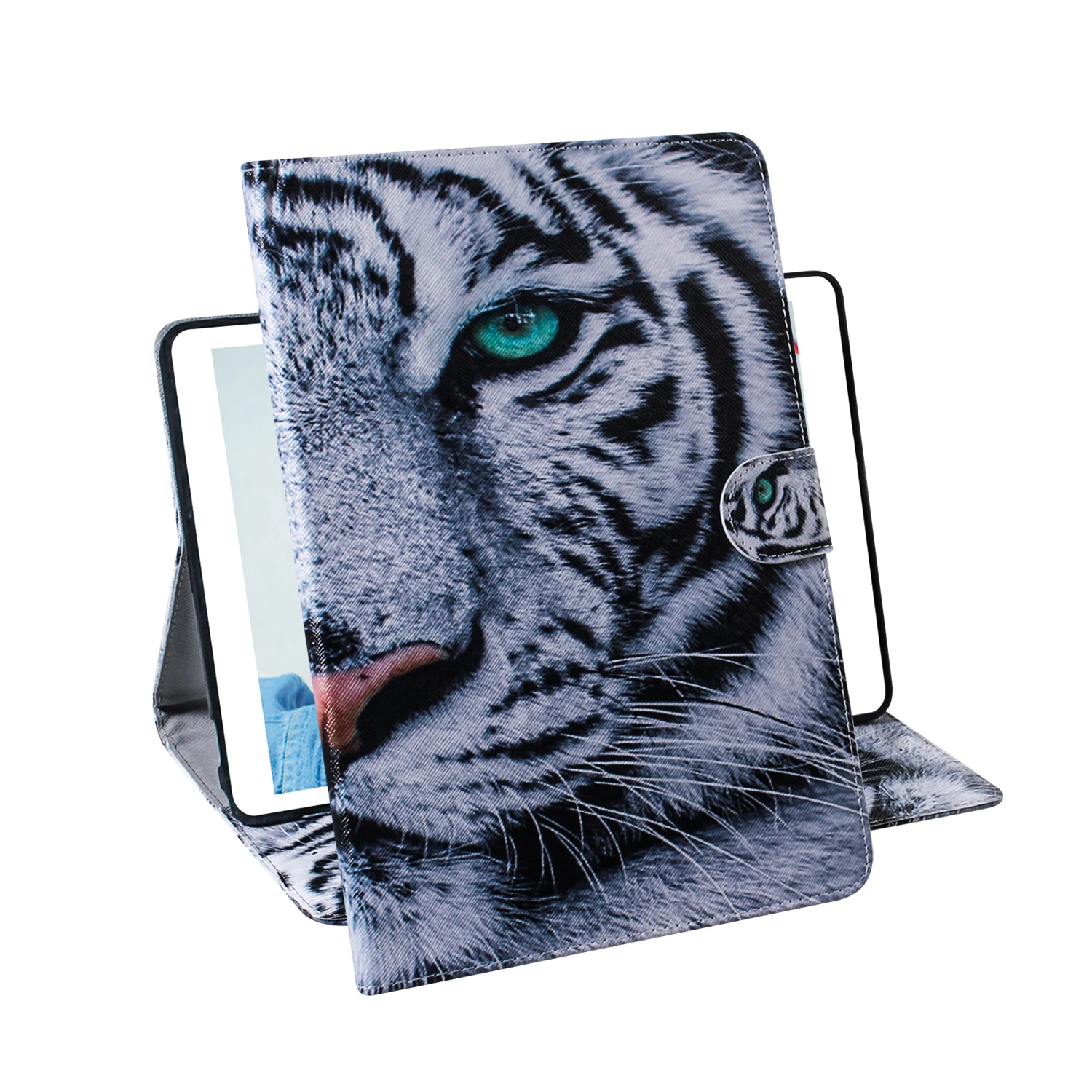 Tab A 8 0 SM P200 P205 панда лев тигр Pu кожаный чехол бумажник для Samsung Galaxy планшета|Чехлы