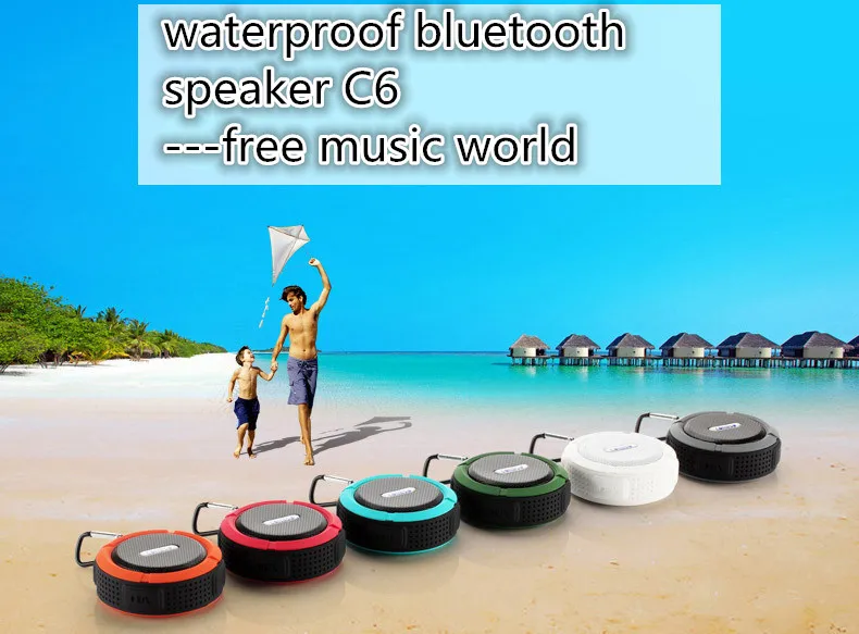 10 шт./лот C6 беспроводной bluetooth динамик водонепроницаемый мини для душа