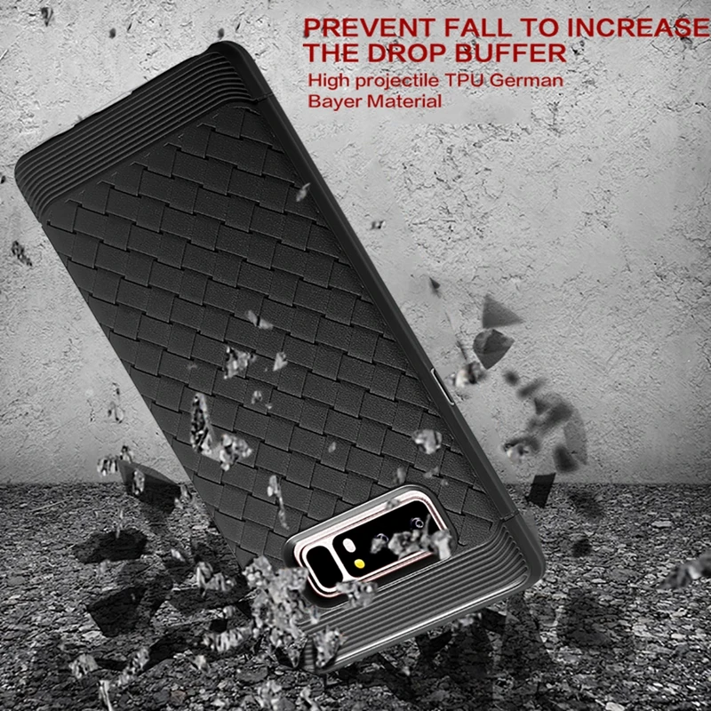 Note 8 Case Business Man Grid Weave Skins Back Protective Cover For Samsung Galaxy Luxury Soft TPU Phone Coque |