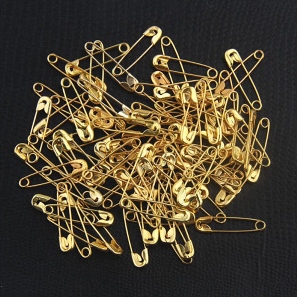 100 шт./пакет ручные золотые булавки металлические 20 мм Швейные застежки Мини