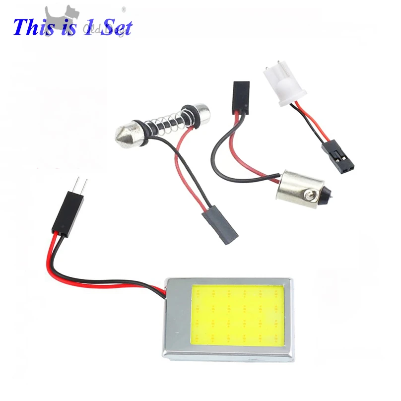 1 комплект T10 24 SMD светодиодный 12 в панель внутренний автомобильный купольный