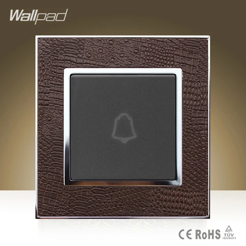 Модуль Wallpad для гостиницы квадратный дизайн дверного звонка коричневая кожаная