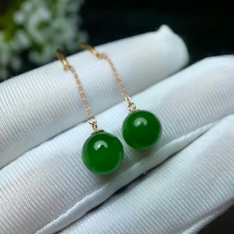 SHILOVEM 18k желтое золото натуральная яшма серьги классические ювелирные изделия для