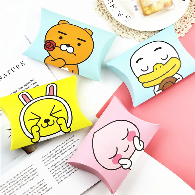 10 шт прекрасный мультфильм Подарочная коробка конфеты подушки коробки высокого