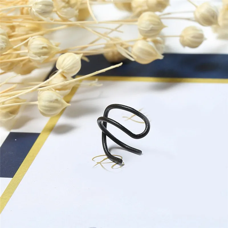 ROMAD Women Clip Earrings Simple Cross C Ear Cuff for Black Brincos No Piercing Earring 1 pc 2018 Fashion Jewelry R4 | Украшения и